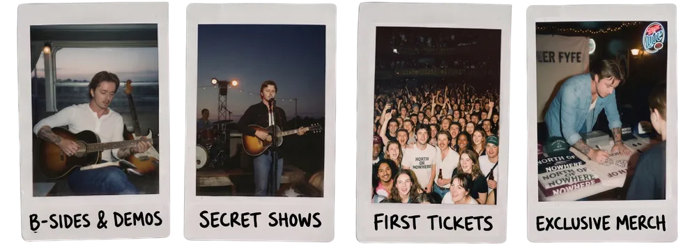 Members get B-sides & demos, secret shows, first tickets, and exclusive merch