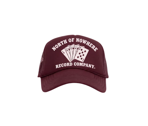 Playing Cards Trucker Cap — Maroon