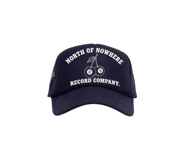 Eight-Ball Cherries Trucker Cap — Navy