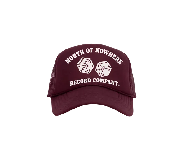 Dice Trucker Cap — Maroon
