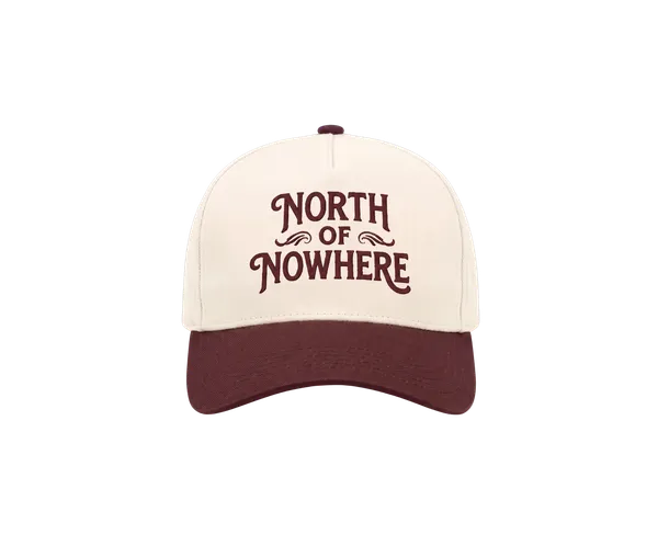 North of Nowhere 5-Panel Cap — Maroon